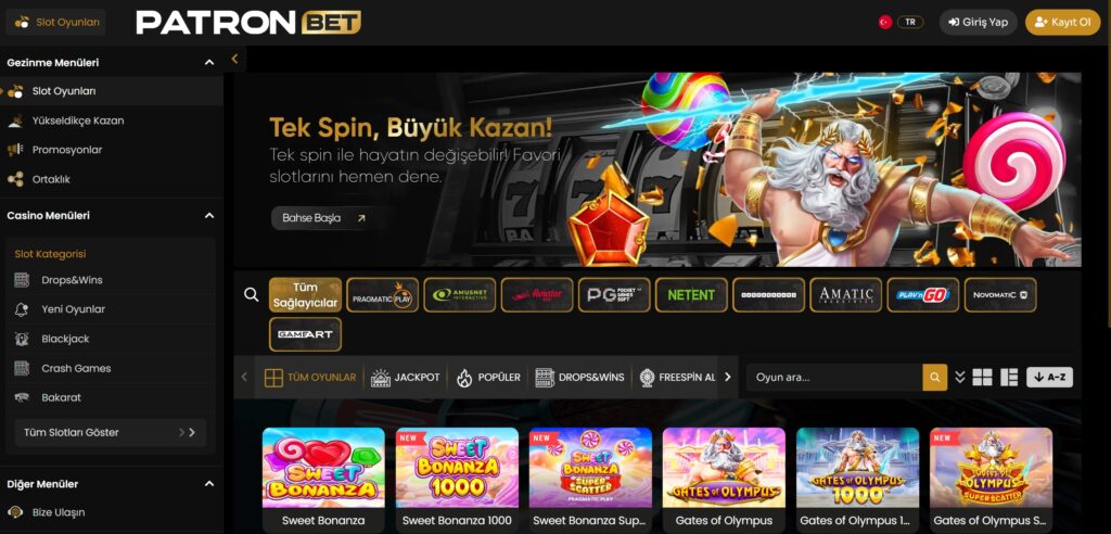 patronbet slot oyunları